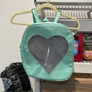 Green heart rave backpack